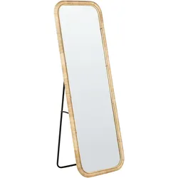 STANDSPIEGEL 150 cm Rattan Naturfarben Malange