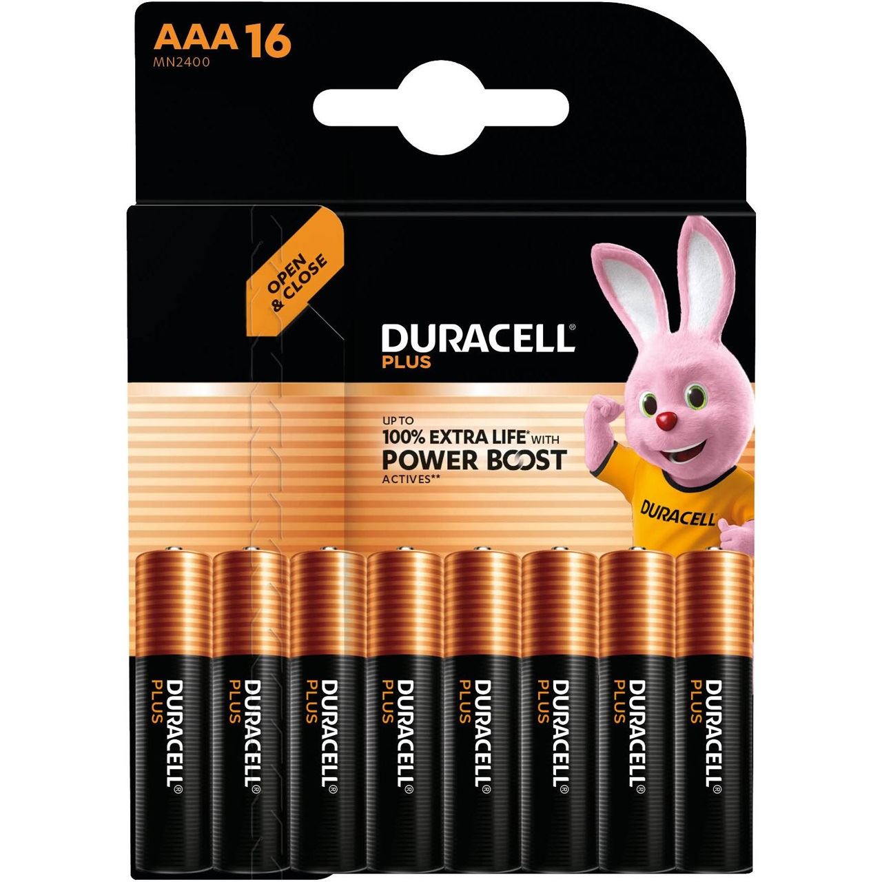 Duracell Batterie Plus -AAA (MN2400/LR03) BOOST CP16 16St.