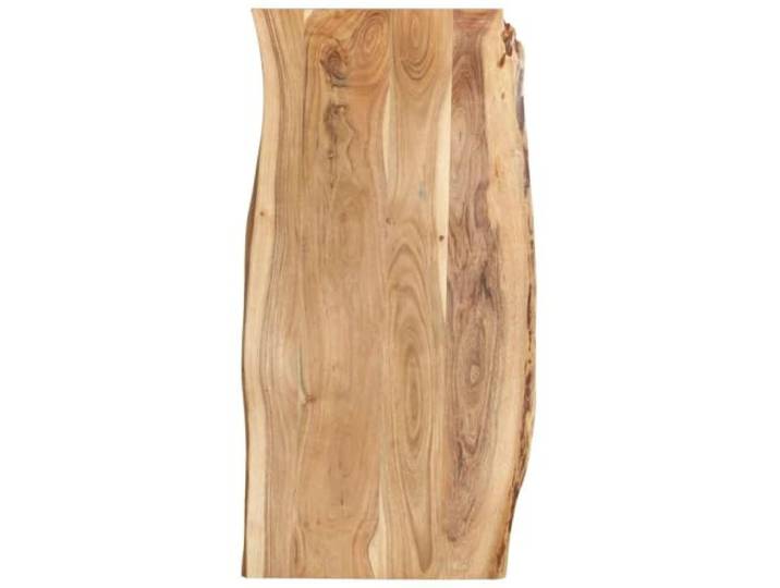 KGFHERENB Tischplatte Massivholz Akazie 118x(50-60)x2,5 cm Holzplatte Rustikale Naturkante aus Akazien-Hartholz für einzigartigen Charme in Küche, Esszimmer oder Home-Office Büro.