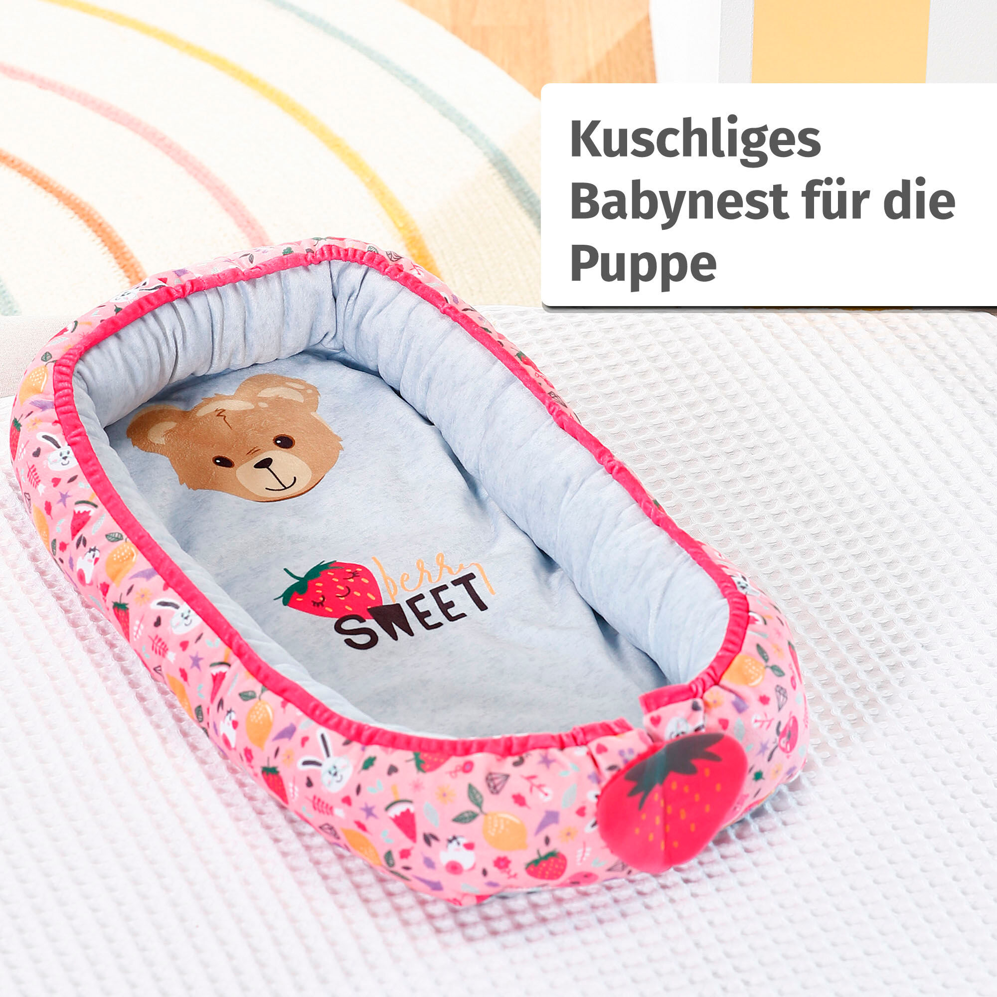 Puppen Trage BABY BORN "Babynest", rosa, Puppenausstattungen, Kinder, Polyester, Puppen Trage