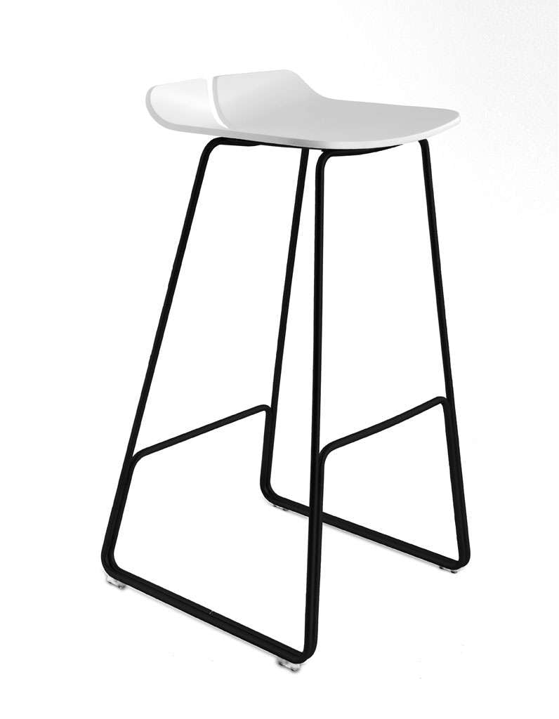 Lapalma Link Barhocker, schwarz lackiert (schwarz lackiert, 65cm, Eiche gebleich... schwarz lackiert | 65cm | Eiche gebleicht S12805VS