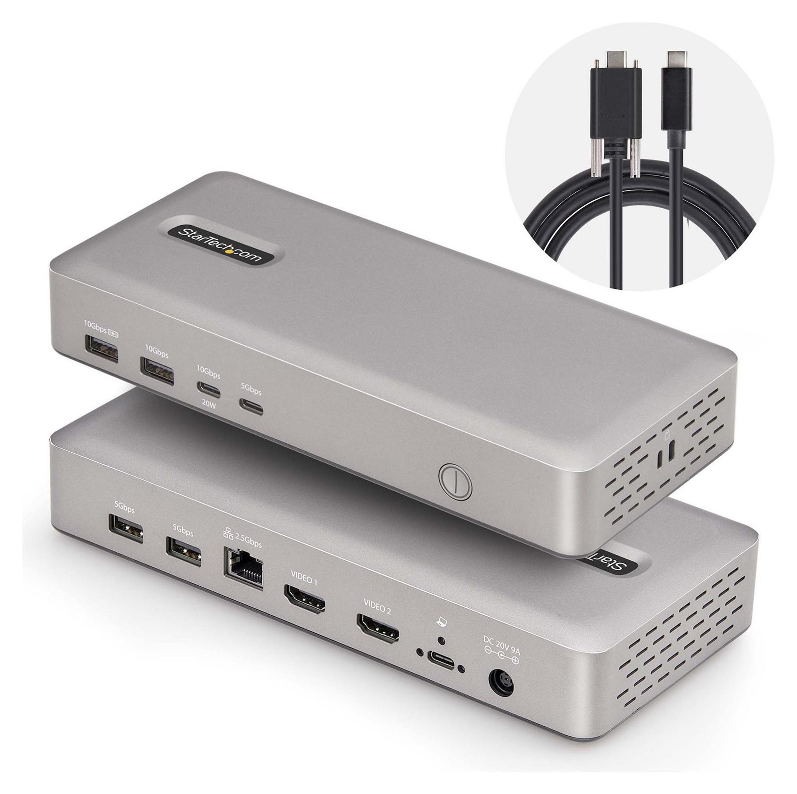 StarTech.com USB4 Docking Station met Dual HDMI, 40Gbps, 2.5GbE en 100W PD ondersteuning