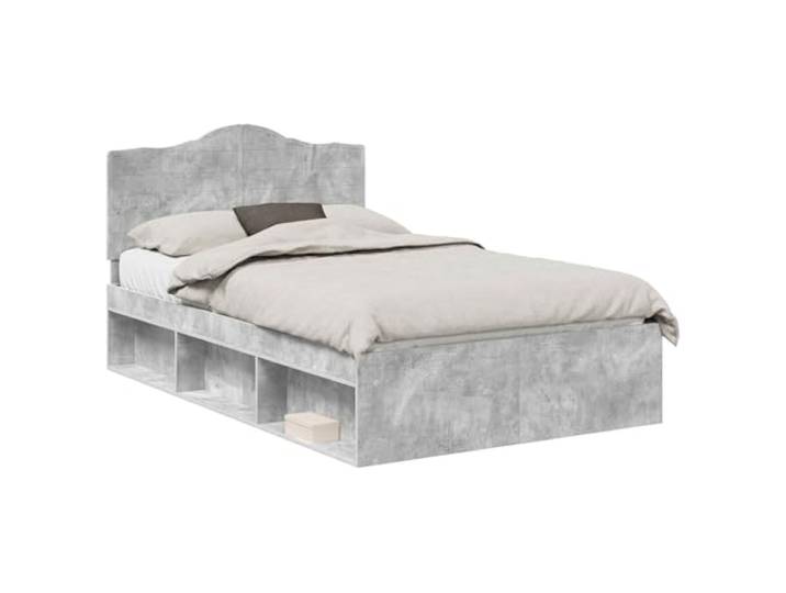 HMDNGOUT Massives Kiefernholz Bett 120x190 cm mit Kopfteil und Lattenrost, Bettgestell Kiefernholz 120x190 cm, modernes Bettrahmen für Schlafzimmer
