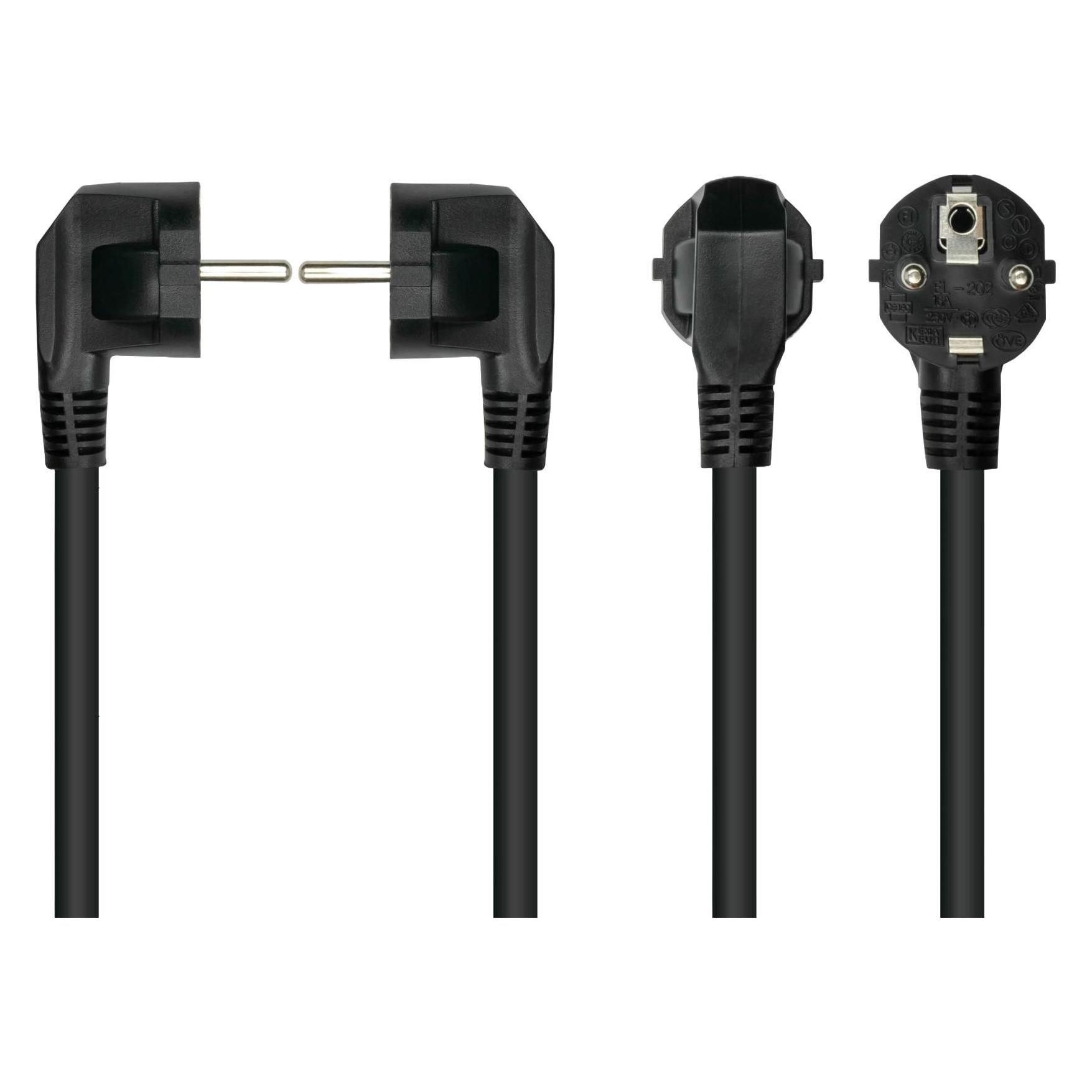 Kabelmeister Netzkabel Schutzkontakt-Stecker Typ E+F (90° gew.) an Warmgeräte-Buchse C15 (r. gew.) (5 m) (SK0151-S050)