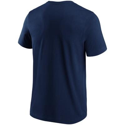 T-Shirt FANATICS "Fanatics T-Shirt Notre Dame Fighting Irish Primary Logo Graphic", Damen, Gr. 3XL, blau, 100% Baumwolle, Shirts T-Shirt