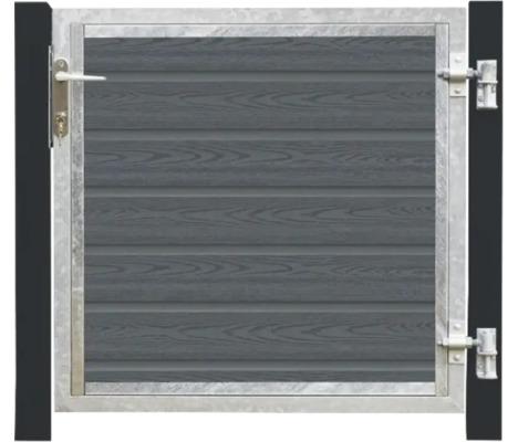 Artura WPC Einzeltor Rechts inkl. Pfosten 115x95 cm