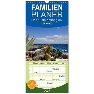 Familienplaner 2027 - Der Küste entlang im Salento mit 5 Spalten (Wandkalender, 21 x 45 cm) CALVENDO