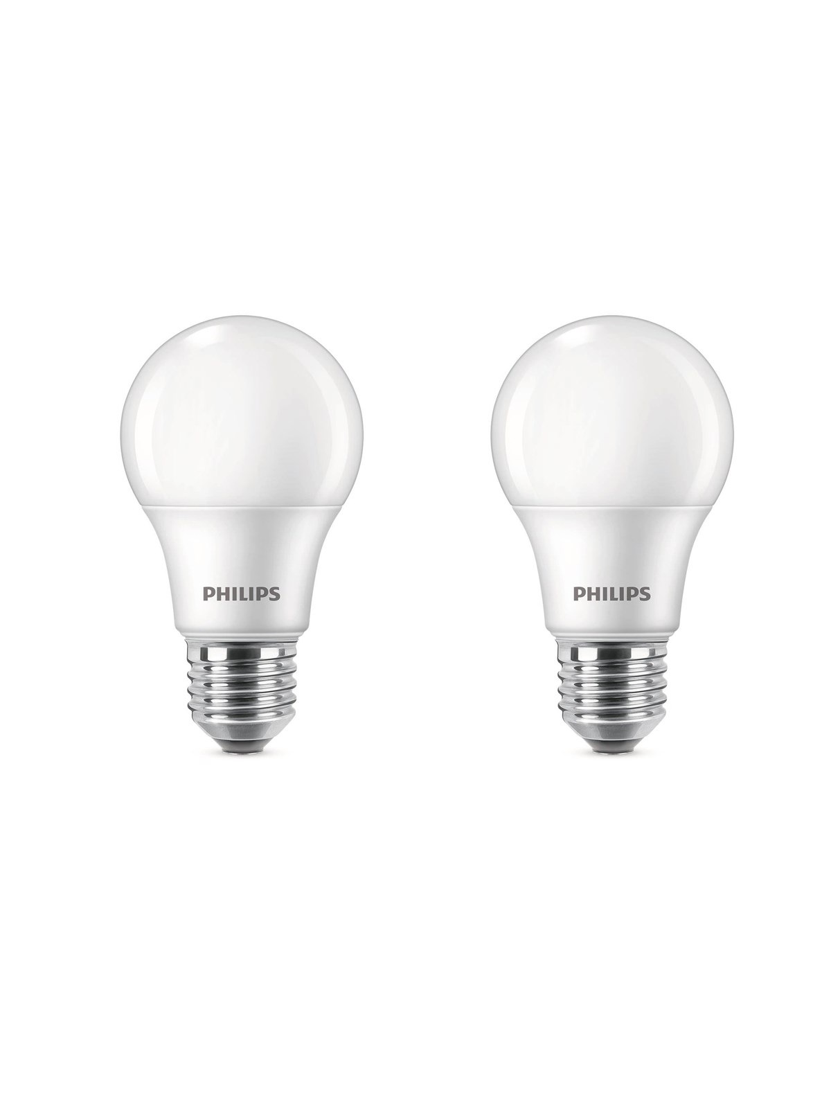 Philips LED-Lampe Standard 8W/827 (60W) Frosted 2-pack E27