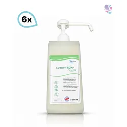 Lotion Cremeseife SET, Qualitäts- Handreinigungsseife, Flüssigseife dermatologisch getestet, 6x Flasche 1.000ml je SET