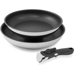Kopf Pro Click, Pfannenset + Topfset, Silber