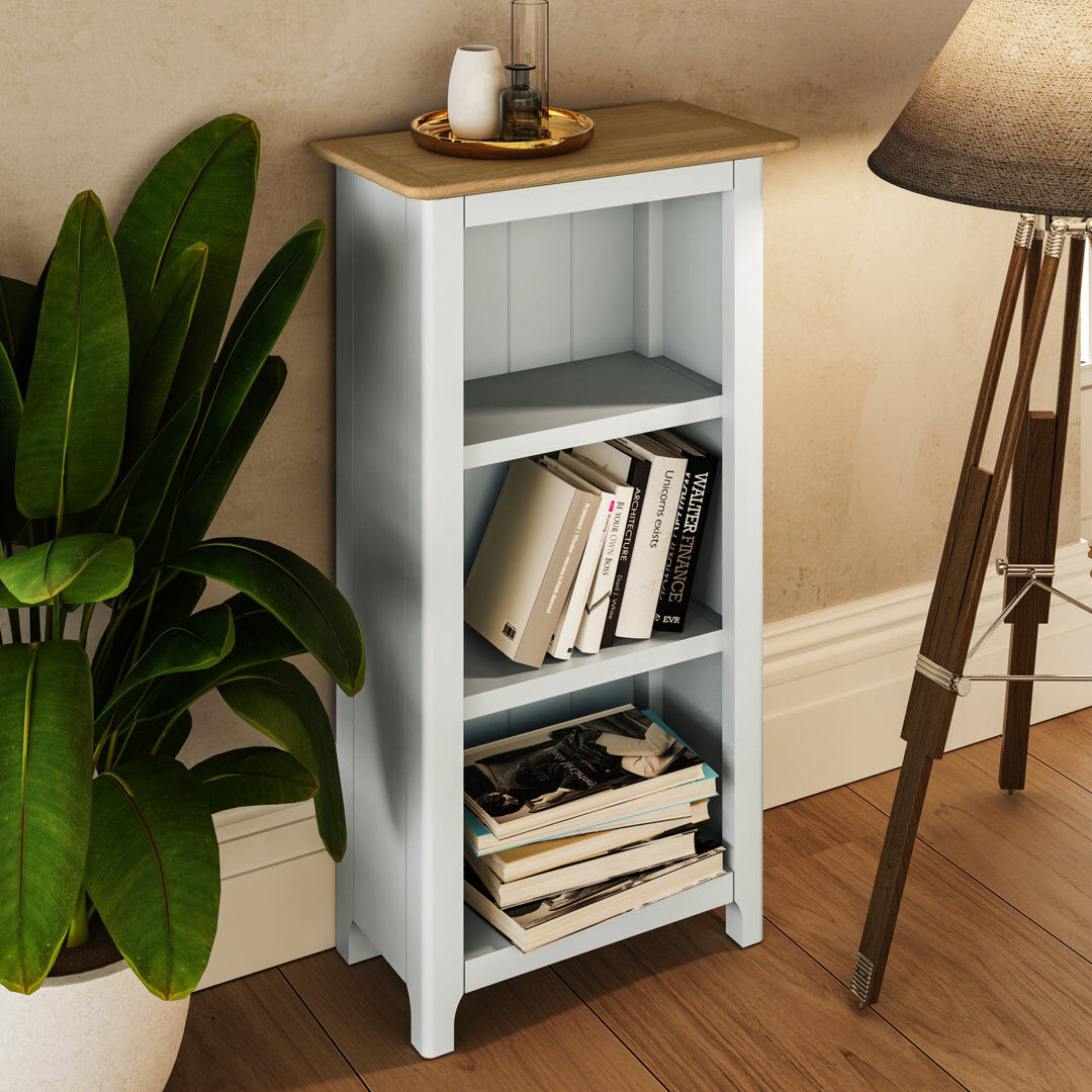ClassicLiving Daris 3 Tier Low Bookcase Shelving Unit. Fully Assembled Off White