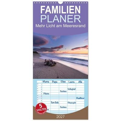 Familienplaner 2027 - Mehr Licht am Meeresrand mit 5 Spalten (Wandkalender, 21 x 45 cm) CALVENDO