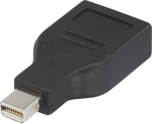 Renkforce RF-4174572 DisplayPort Adapter [1x Mini-DisplayPort Stecker - 1x DisplayPort Buchse] Schwarz vergoldete Steckkontakte