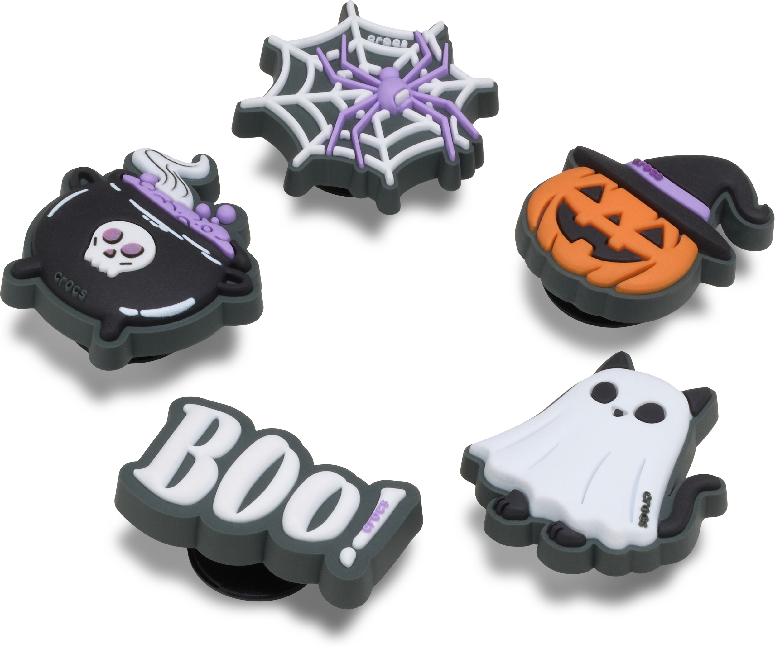 Schuhanstecker CROCS "Jibbitz™ Boo Halloween", Damen, bunt (multi), PVC, Schuhzubehör Schuhanstecker, Helloween Motive zum Anstecken, Charm, Anstecker für Crocs Schuhe