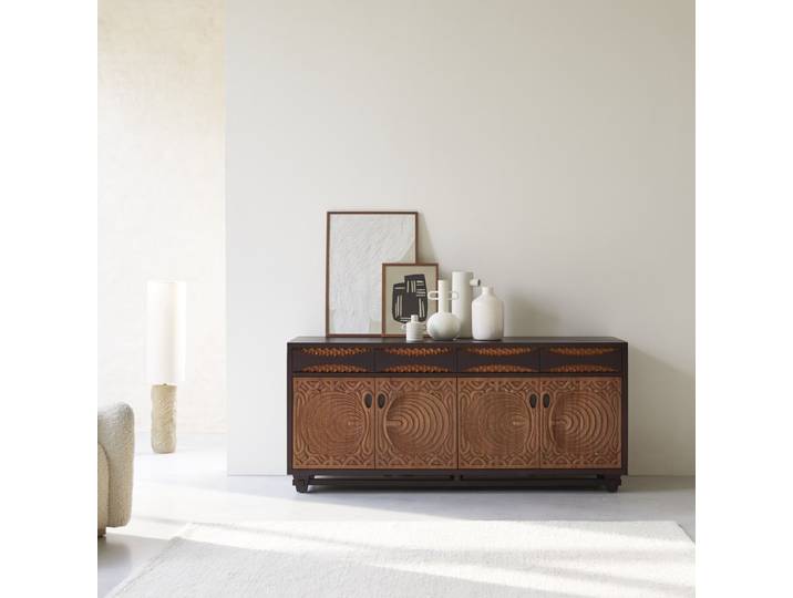 Buffet aus massivem Mahagoniholz 180 cm Frida - Braun - Mahogany