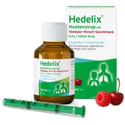 HEDELIX Hustensirup mit Himbeer-Kirsch-Geschmack 100 ml