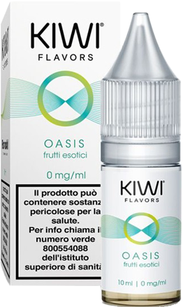 Kiwi Vapor Oasis Kiwi Flavors Liquido Pronto 10ml Frutta Tropicale Agrumi