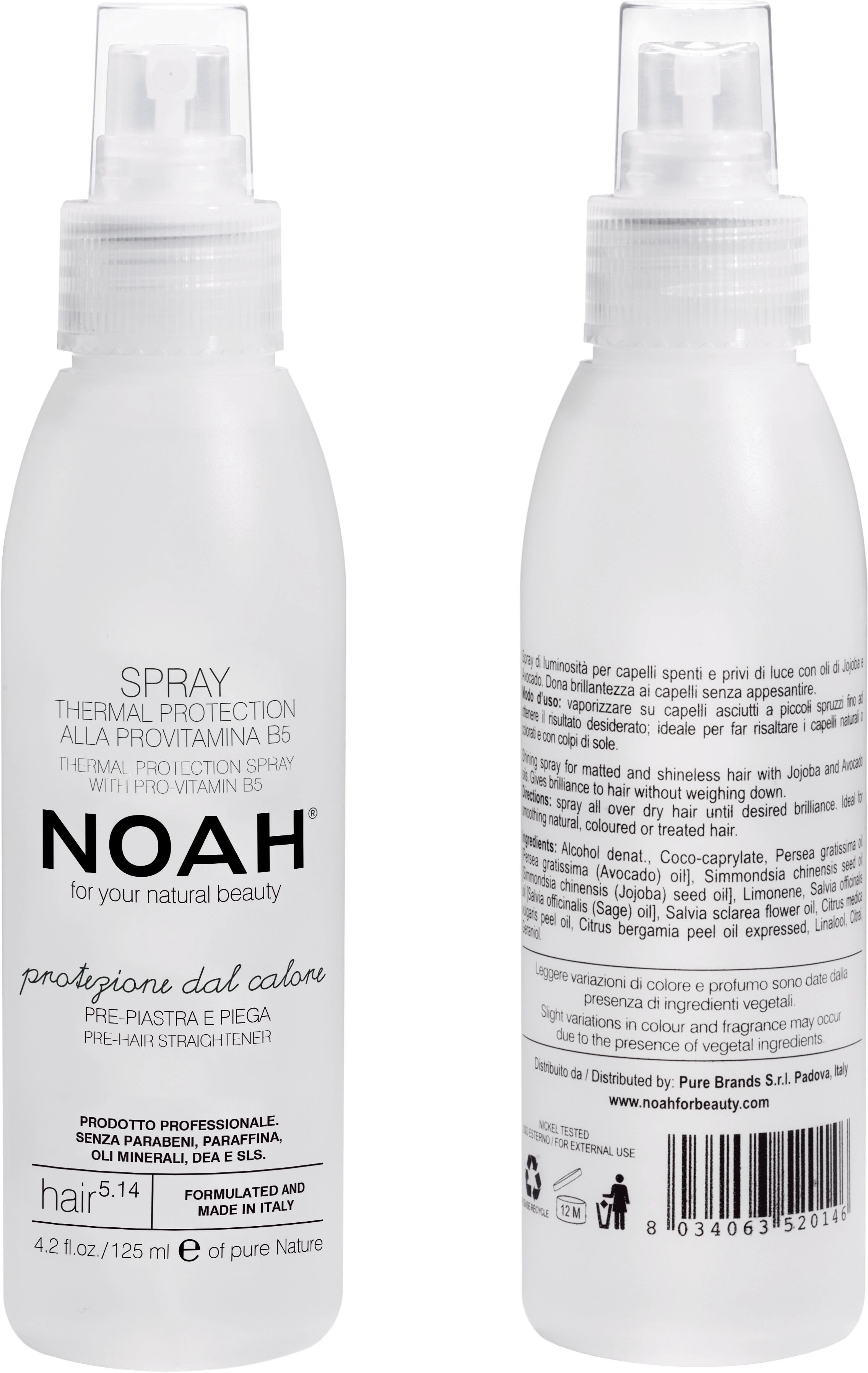 Noah Heat Protective Spray with Provitamin B5 125 ml