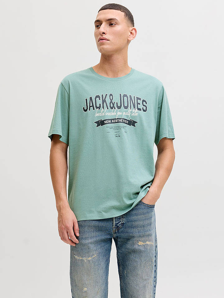 Jack & Jones Shirt "Logo" in Türkis - XL
