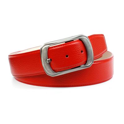 Ledergürtel ANTHONI CROWN, Damen, Gr. 105, rot, Leder, unifarben, Gürtel Ledergürtel, mit matter Schließe, helle Rückseite