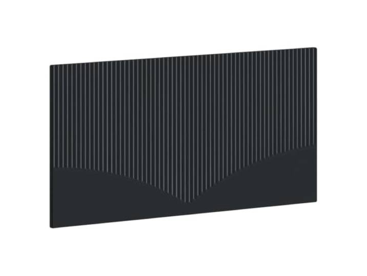 Makastle Wandmontiertes Kopfteil Schwarz 100x50 cm Holzwerkstoff
