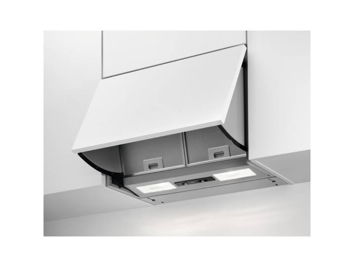AEG DEB2531S Einbau-Dunstabzugshaube / Abluft oder Umluft / 55cm / Grau / max. 266 m³/h / min. 62  max. 67 dB(A) / D / Schiebeschalter / Grau, 942150824