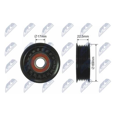 NTY Spannrolle, Keilriemen RNK-FR-038 für Ford