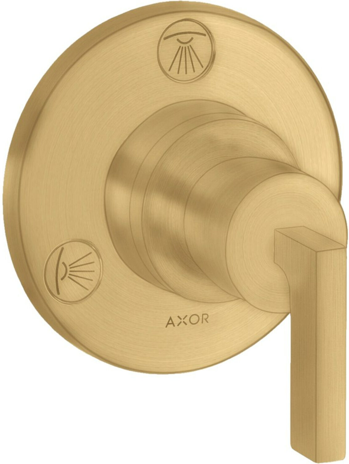 Hansgrohe Fertigmontageset Trio/Quattro UP-Ab- + Um-V, m Hebel, brush. gol opt (39920250)