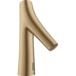 hansgrohe AXOR Starck Organic Waschtischmischer, Elektronik, Batteriebetrieb, Temperatur voreinstellbar, Ausladung 117mm, 12172140, Farbe: Brushed Bronze