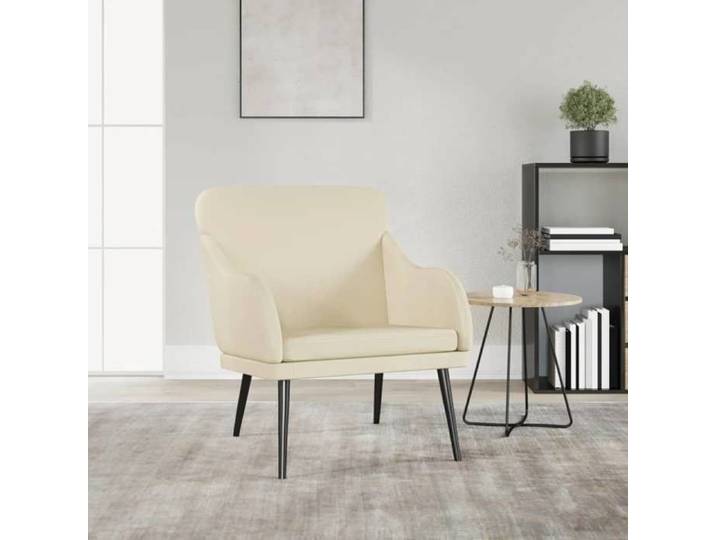 Fauteuil Crème 63x76x80 cm Similicuir chaise de salon meubles de chambre à coucher fauteuil similicuir 351425