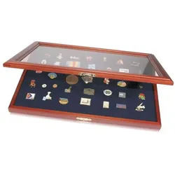 Schwäbische Albumfabrik, Aufbewahrungsbox, Pin Sammelvitrine Holz (37.50 x 26 x 3 cm)
