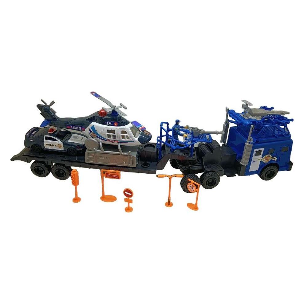 Free Wheel Police Truck Set With Light (999B-54B)