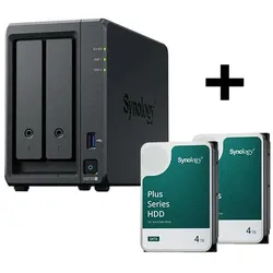 Synology Disk Station DS725+ NAS-Server + Synology Plus 3.5" SATA 6Gb/s Festplatte 8 TB (2 x 4TB)