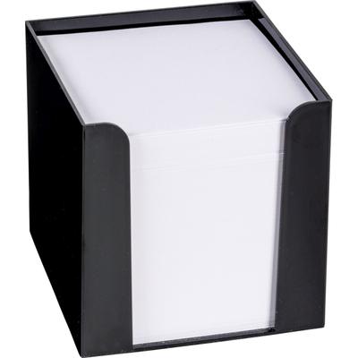 Zettelbox 9,5x9,5x9,5cm schwarz Packung mit 12 Stück