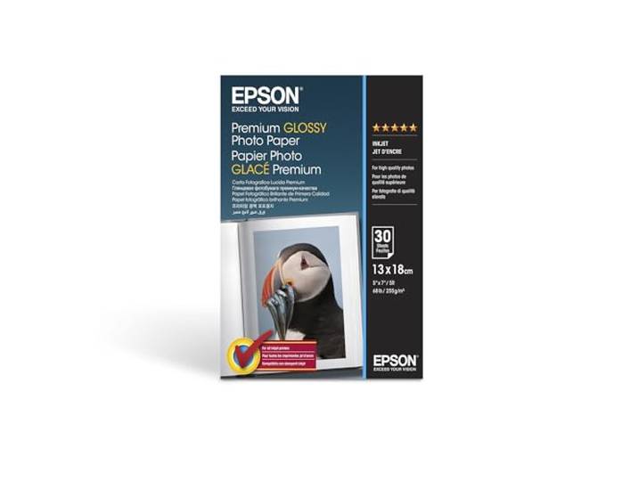 Papier photo brillant Epson Premium (130 x 180 mm)\, 255 g/m2\, 30 feuilles