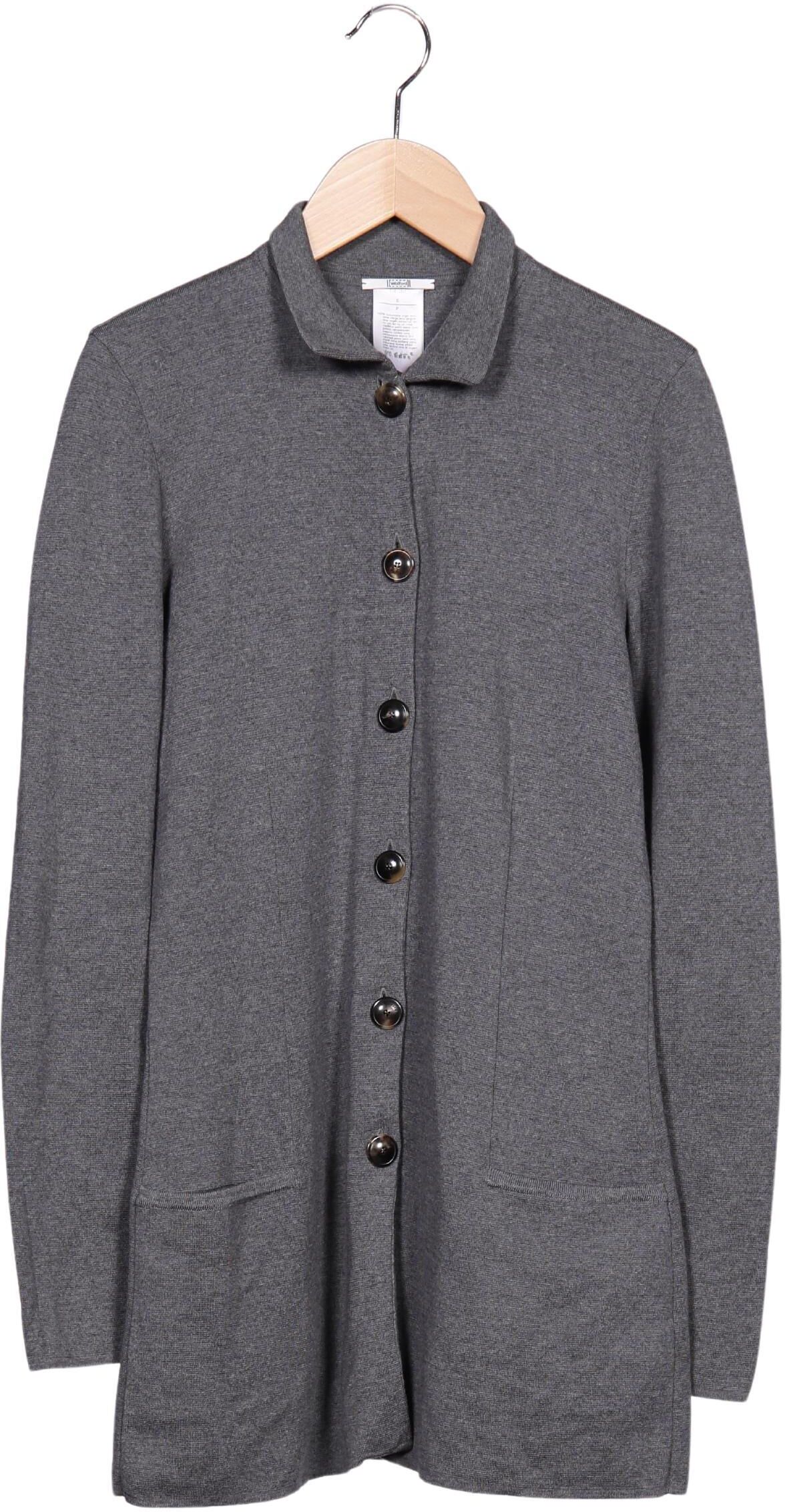 Wolford Damen Strickjacke, Grau, Gr. S, Schurwolle - Second Hand