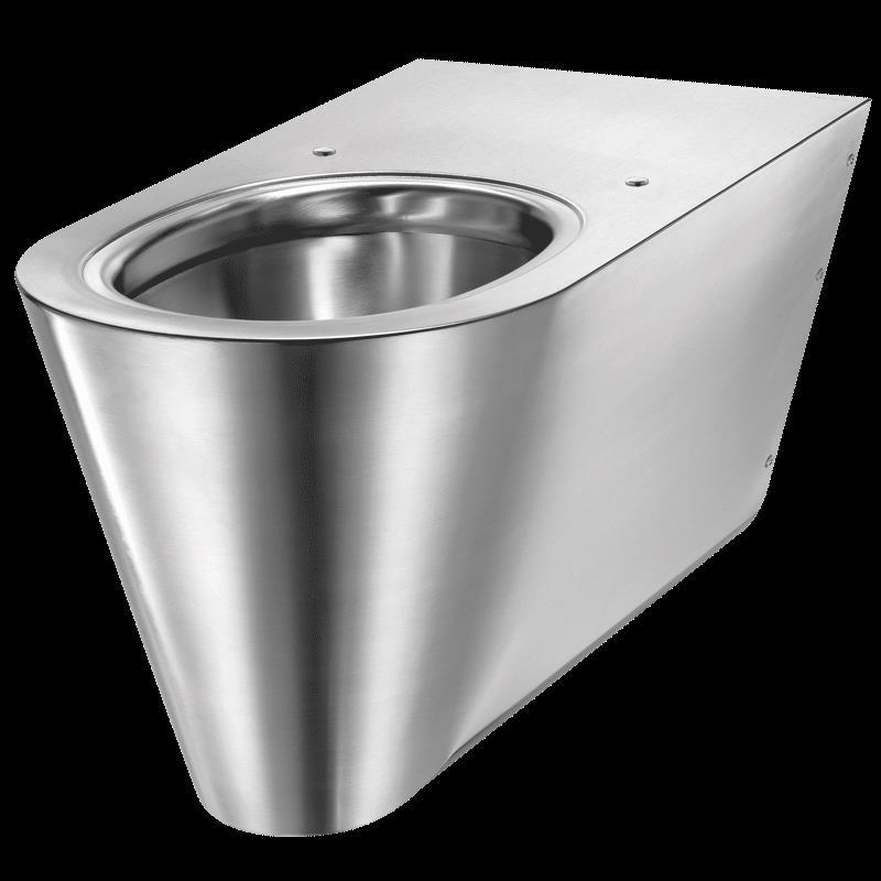 Delabie WC 700 S wandh. Anschl. von hinten Edelstahl Werkstoff 1.4301 satiniert - Barrierefreie Ausführung