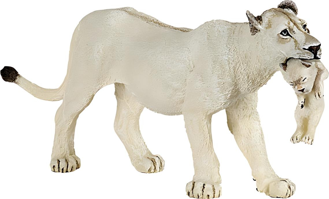 Papo Witte leeuwin met jong, 155 gram