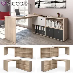 Vicco Eckschreibtisch FlexPlus Computer Bürotisch PC Schreibtisch Eiche Sonoma