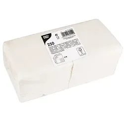 PAPSTAR 250 Servietten, 2-lagig 1/4-Falz 24 cm x 24 cm weiss