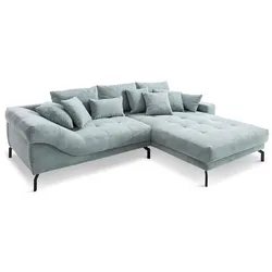 filippo Ecksofa Valentina Cord Grün Mint