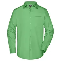 Herren Langarm Business Hemd JN642, lime-grün, Größe L - grün - L