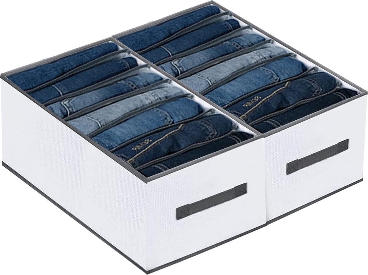 Opvouwbare stoffen organizer met 2 lades voor kleding en accessoires