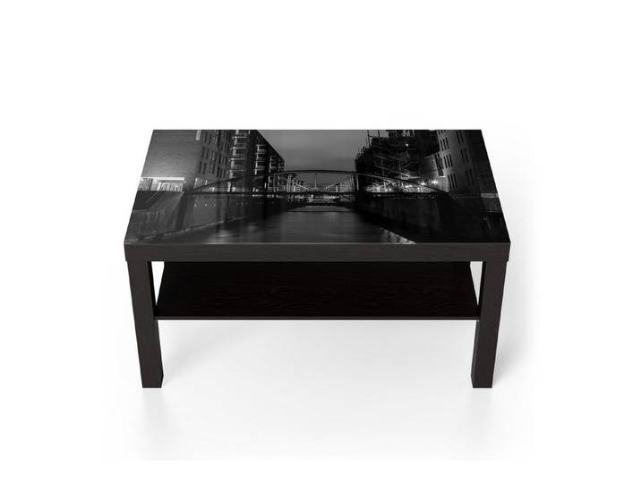 DEQORI Couchtisch 'Brücken bei Nacht', Glas Beistelltisch Glastisch modern