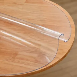 VEVOR Tischfolie Tischschutz Transparent 1,5 mm Dicke, φ 1230 mm Tischschutz-Folie PVC Runde Tischdecke Tischfolie Abwaschbar Verschleißfest Hitzebeständig Wasserdichte Tisch-Schutzfolie Wohnzimmer