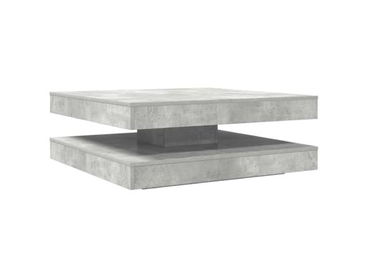 HKLGBVCR Couchtisch, drehbar um 360°, Holz, Grau, 90 x 90 x 34,5 cm