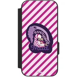 Nivocase Klapphülle für Google Pixel 9a Handyhülle aus Kunst Leder NIVOflip schwarz Alice im Wunderland (Google Pixel 9a), Smartphone Hülle, Schwarz