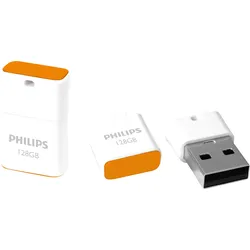 PHI FM12FD85B - USB-Stick, USB 2.0, 128 GB, Pico Edition Sunrise Orange