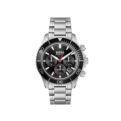 Chronograph BOSS "SEALINER", silber (silberfarben), Armbanduhren, Herren, Chronograph, Quarzuhr, Armbanduhr, Herrenuhr, Edelstahlarmband, analog, Tag