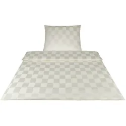 Elegante Mako-Satin Bettwäsche »Courage« Creme 2244-07 Bettwäsche / 155x220 cm / 80x80 cm